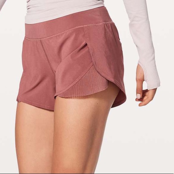 Lululemon Play Off the Pleats Rose Pink Shorts